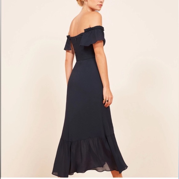 Reformation Butterfly Dress in Black - Picture 3 of 10